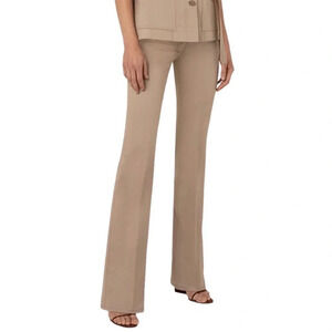 AKRIS Flare Pants Size 14 Small Trousers Womens Beige Neutral